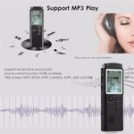 مسجل صوت ذكي عالي الدقة مع إلغاء الضوضاء، مشغل MP3، T60