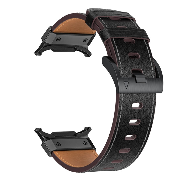 Mecha Style Leather Watch Band, For Samsung Galaxy Watch Ultra 47mm / Ultra 2025