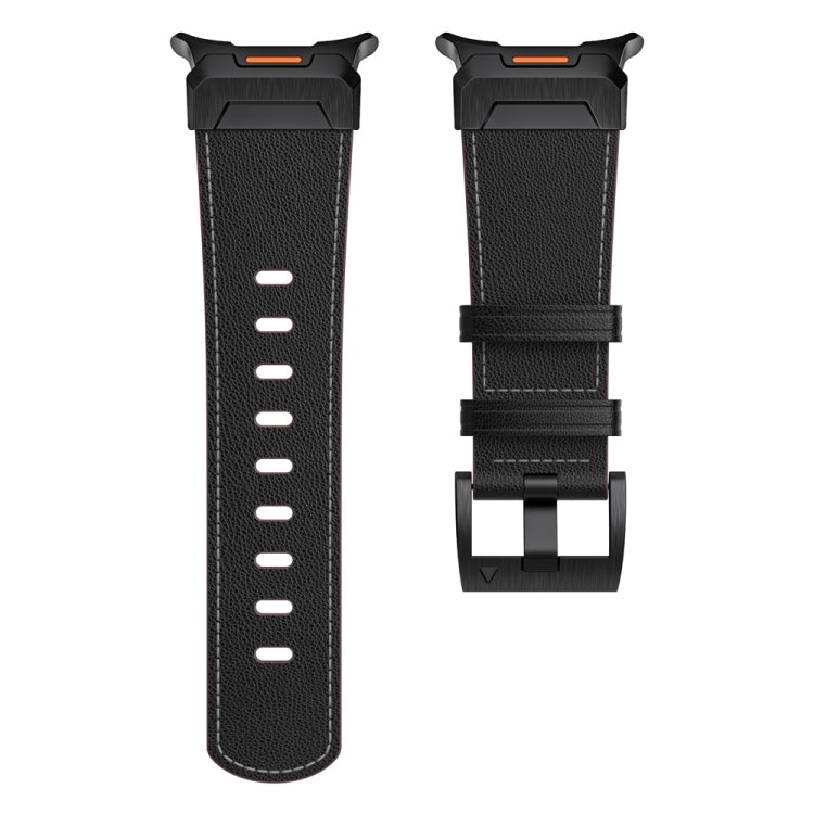 Mecha Style Leather Watch Band, For Samsung Galaxy Watch Ultra 47mm / Ultra 2025