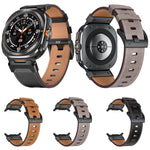 Mecha Style Leather Watch Band, For Samsung Galaxy Watch Ultra 47mm / Ultra 2025