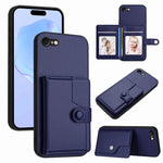 Button Card Bag RFID Anti-theft Phone Case, For iPhone SE 2022 / 2020, For iPhone 13 Pro Max, For iPhone 13 Pro, For iPhone 13, For iPhone 13 mini, For iPhone 12, For iPhone 12 Pro Max, For iPhone 12 Pro