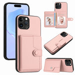 Button Card Bag RFID Anti-theft Phone Case, For iPhone SE 2022 / 2020, For iPhone 13 Pro Max, For iPhone 13 Pro, For iPhone 13, For iPhone 13 mini, For iPhone 12, For iPhone 12 Pro Max, For iPhone 12 Pro
