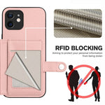 Button Card Bag RFID Anti-theft Phone Case, For iPhone 12 mini, For iPhone 11 Pro Max, For iPhone 11, For iPhone 11 Pro, For iPhone XS / X, For iPhone XR, For iPhone XS Max, For iPhone 8 Plus / 7 Plus