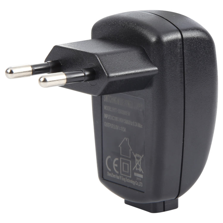 محول طاقة بمنفذ USB HYT-0500500EW 5 فولت 1 أمبير، 5 فولت 1 أمبير، قابس الاتحاد الأوروبي
