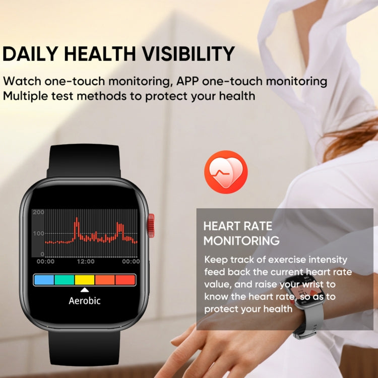 LC88 2 inch Square Screen BT Call Smart Watch, Heart Rate / Blood Pressure / Blood Oxygen / Sleep Monitoring