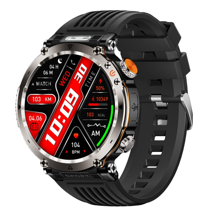 HT30 1.7 inch IP68 Waterproof Silicone Band Smart Watch, Support Flashlight / Banknote Detector Light / Compass