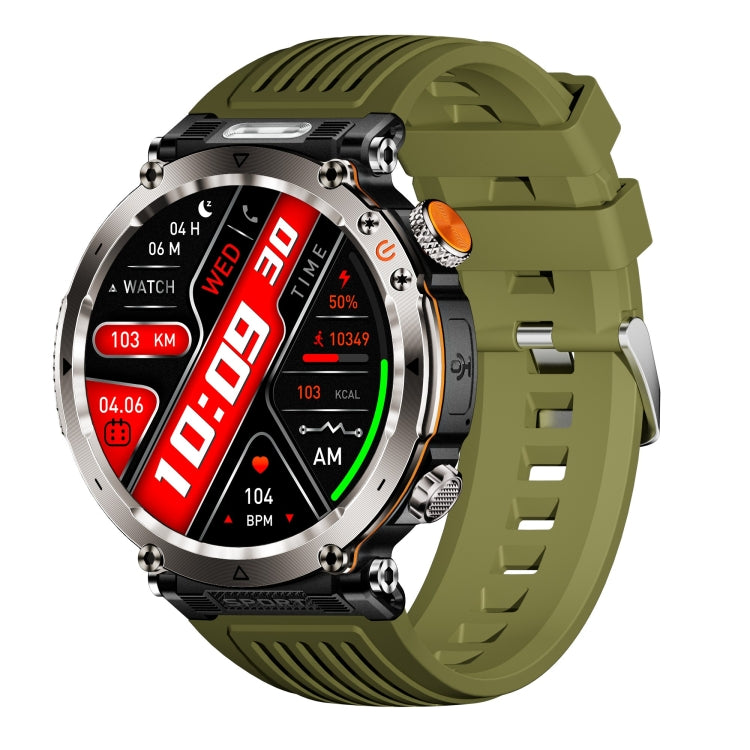 HT30 1.7 inch IP68 Waterproof Silicone Band Smart Watch, Support Flashlight / Banknote Detector Light / Compass