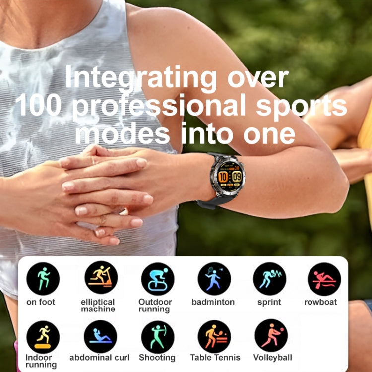 HT30 1.7 inch IP68 Waterproof Silicone Band Smart Watch, Support Flashlight / Banknote Detector Light / Compass