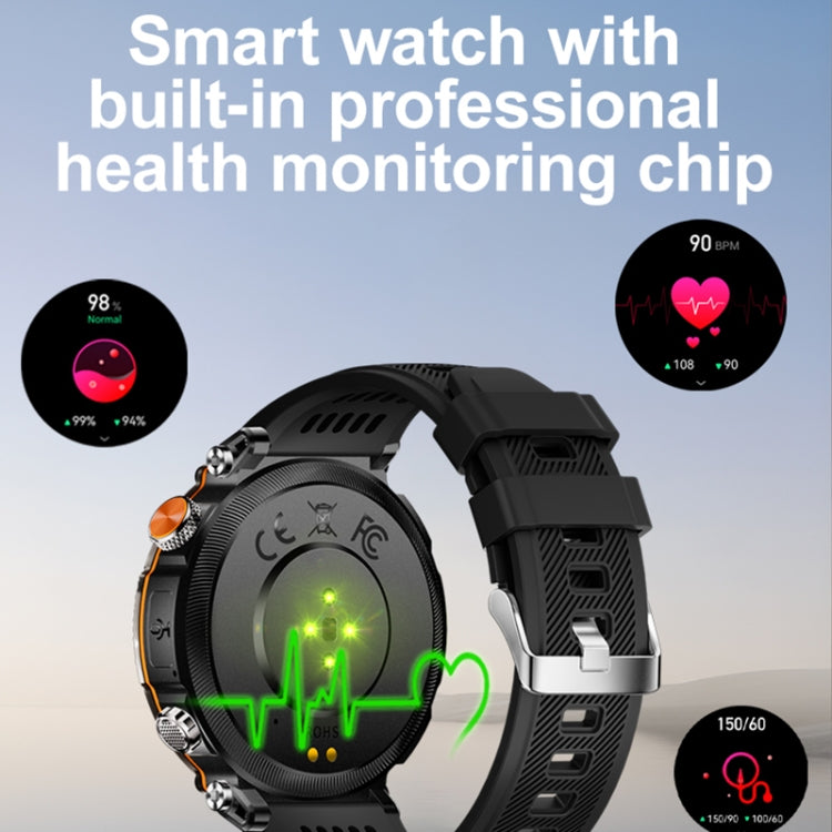 HT30 1.7 inch IP68 Waterproof Silicone Band Smart Watch, Support Flashlight / Banknote Detector Light / Compass