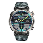 HT30 1.7 inch IP68 Waterproof Camouflage Silicone Band Smart Watch, Support Flashlight / Banknote Detector Light / Compass