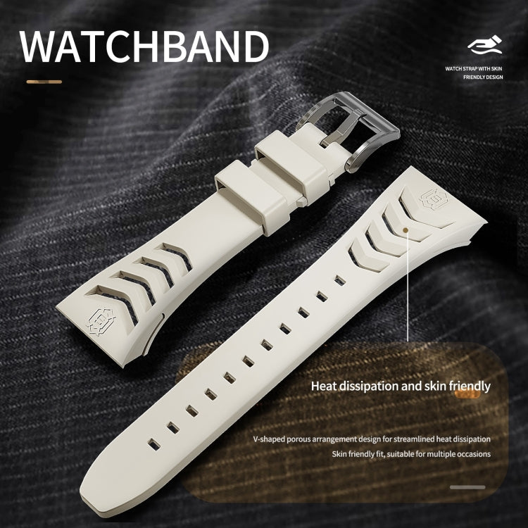 RedPepper Armor Metal Case Integrated Silicone Watch Band, For Apple Watch 44mm / 45mm