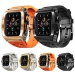 RedPepper Armor Metal Case Integrated Silicone Watch Band, For Apple Watch 44mm / 45mm