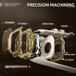 RedPepper Armor Metal Case Integrated Silicone Watch Band, For Apple Watch Ultra 3 / 2 / 1 49mm