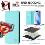 RC01 Dual-Folded Magnetic Suction RFID Leather Phone Case, For iPhone 16 Pro, For iPhone 16 Plus, For iPhone 16, For iPhone 15 Pro Max, For iPhone 15 Pro, For iPhone 15 Plus