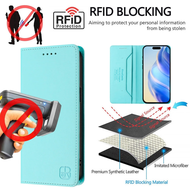 RC01 Dual-Folded Magnetic Suction RFID Leather Phone Case, For iPhone 16 Pro, For iPhone 16 Plus, For iPhone 16, For iPhone 15 Pro Max, For iPhone 15 Pro, For iPhone 15 Plus