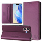 RC01 Dual-Folded Magnetic Suction RFID Leather Phone Case, For iPhone 16 Pro, For iPhone 16 Plus, For iPhone 16, For iPhone 15 Pro Max, For iPhone 15 Pro, For iPhone 15 Plus