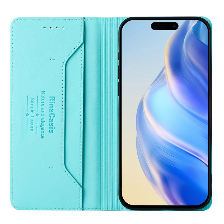 RC01 Dual-Folded Magnetic Suction RFID Leather Phone Case, For iPhone 17e / 16e, For iPhone 17 Pro Max, For iPhone 17 Pro, For iPhone 17, For iPhone Air, For iPhone 16 Pro Max