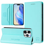 RC01 Dual-Folded Magnetic Suction RFID Leather Phone Case, For iPhone 13 Pro Max, For iPhone 13 Pro, For iPhone 13 mini, For iPhone 12 / 12 Pro, For iPhone 12 Pro Max, For iPhone 12 mini