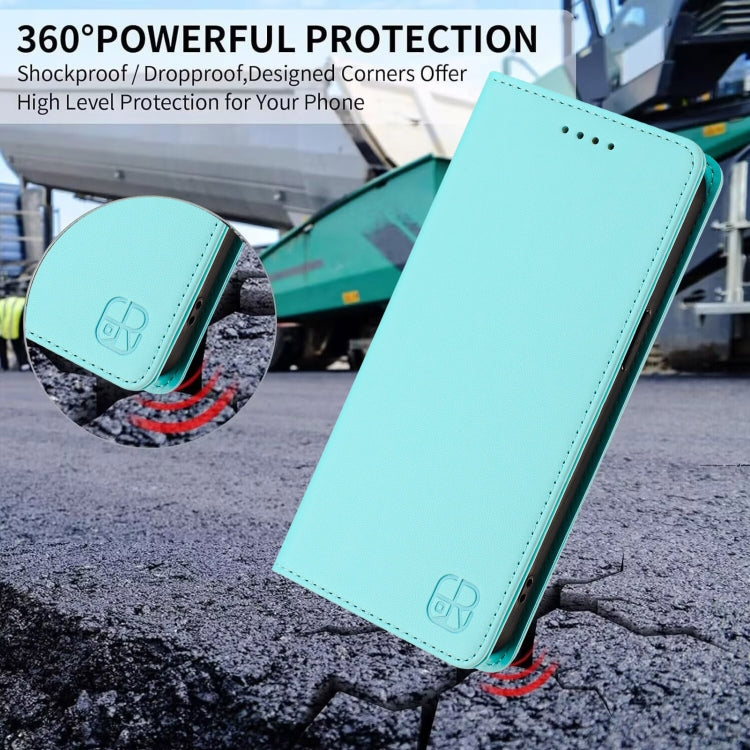 غطاء هاتف جلدي RFID مغناطيسي قابل للطي المزدوج RC01، لـ iPhone 7 Plus / 8 Plus