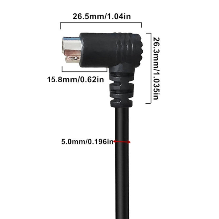 Mini DIN 6 Pin Core Extension Cable, 0.5m, 1.8m, 3m