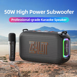 Zealot S85M 50W Outdoor Portable Bluetooth Speaker with Microphone, S85 + 1 Mic