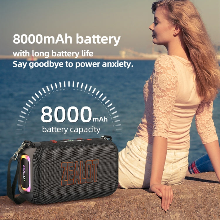 Zealot S85M 50W Outdoor Portable Bluetooth Speaker with Microphone, S85 + 1 Mic