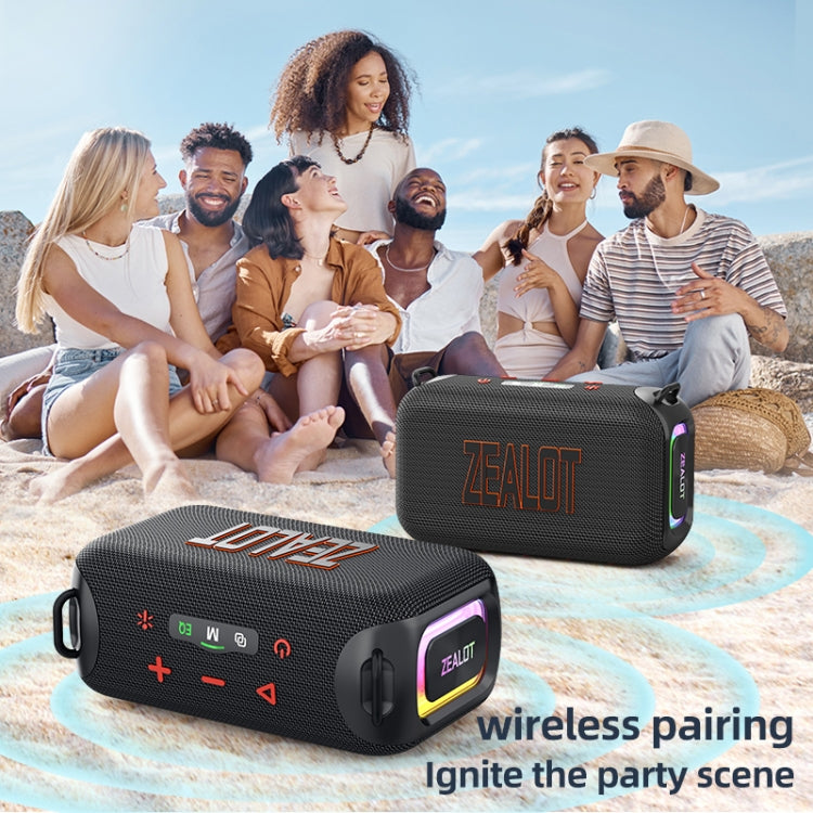 Zealot S85M 50W Outdoor Portable Bluetooth Speaker with Microphone, S85 + 1 Mic