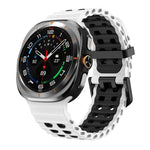 Ocean Two Color Dual-Row Hole Silicone Watch Band, For Samsung Galaxy Watch Ultra 47mm / Ultra 2025