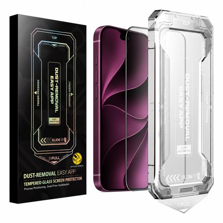 فيلم زجاج مقسى عالي الدقة سهل التركيب، لهواتف iPhone 17e / 16e / 14 / 13 Pro / 13، iPhone 17 Pro Max، iPhone 17 Pro، iPhone 17 / 16 Pro، iPhone Air، iPhone 16 Pro Max، iPhone 16 Plus / 15 Plus، iPhone 16 / 15، iPhone 15 Pro M