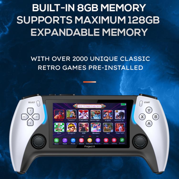Console de jeu portable PROJECT X, écran 4,3 pouces, processeur ATM 7051