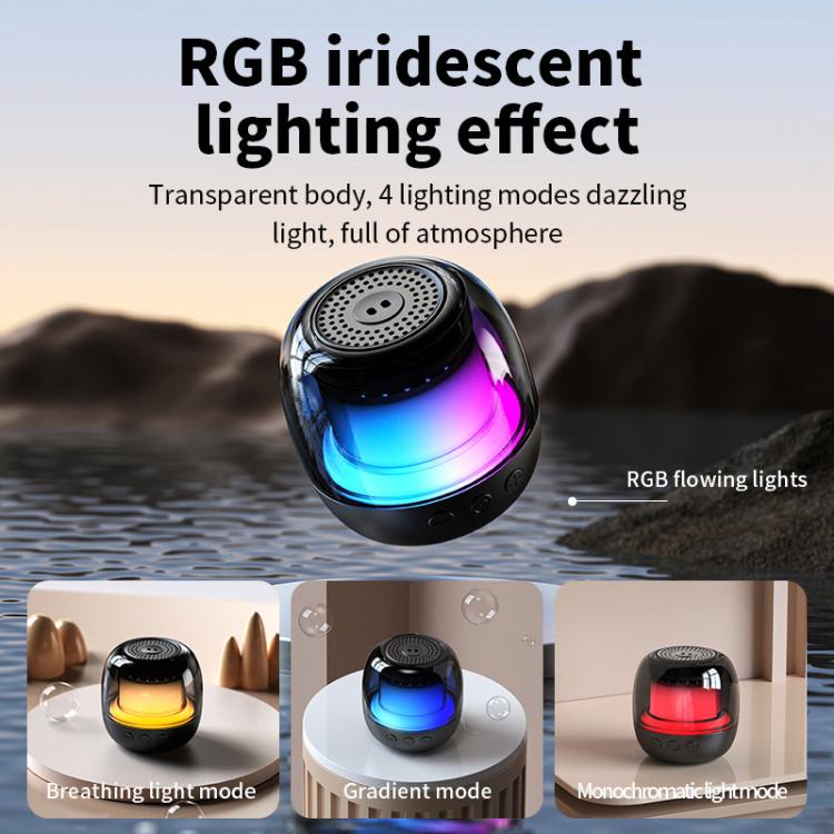 M88 Portable Gyro RGB Atmosphere Light Bluetooth Speaker Subwoofer, M88