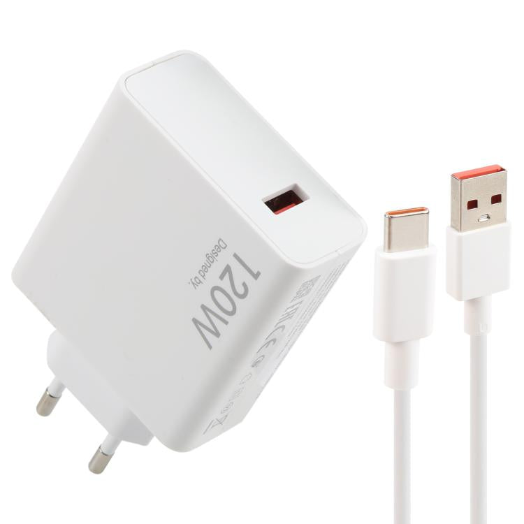 120W USB Fast Charger with 1m USB to Type-C Cable, 120W