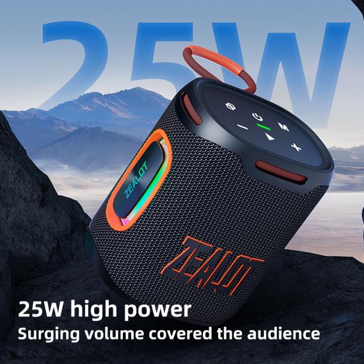 Zealot S122 25W High Power IPX6 Waterproof Outdoor RGB Light Bluetooth Speaker