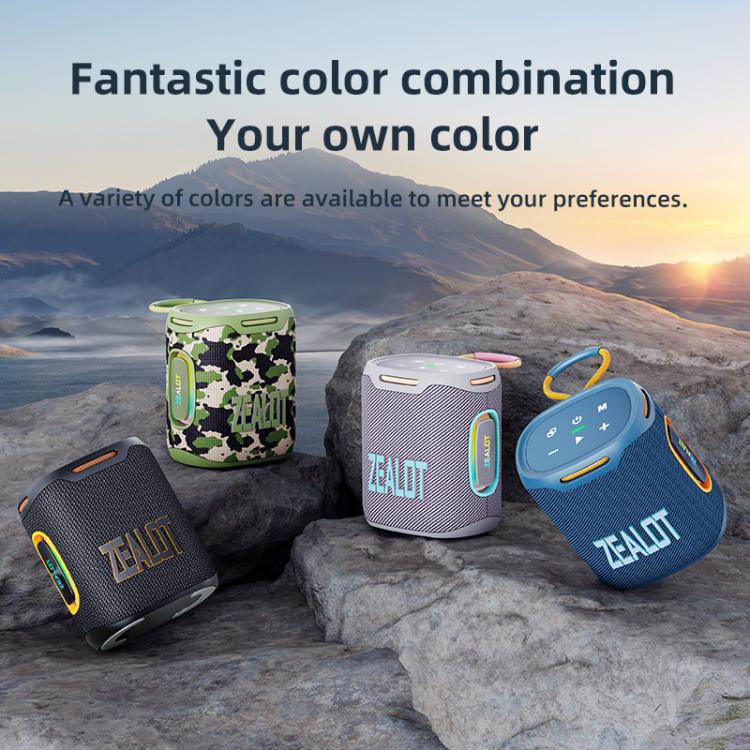 Zealot S122 25W High Power IPX6 Waterproof Outdoor RGB Light Bluetooth Speaker