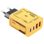 محول شحن AR-PD14 GaN 120 واط بأربعة منافذ 2 PD و 2 QC 3.0 USB و USB-C / Type-C شاحن سريع، قابس الاتحاد الأوروبي، قابس الولايات المتحدة
