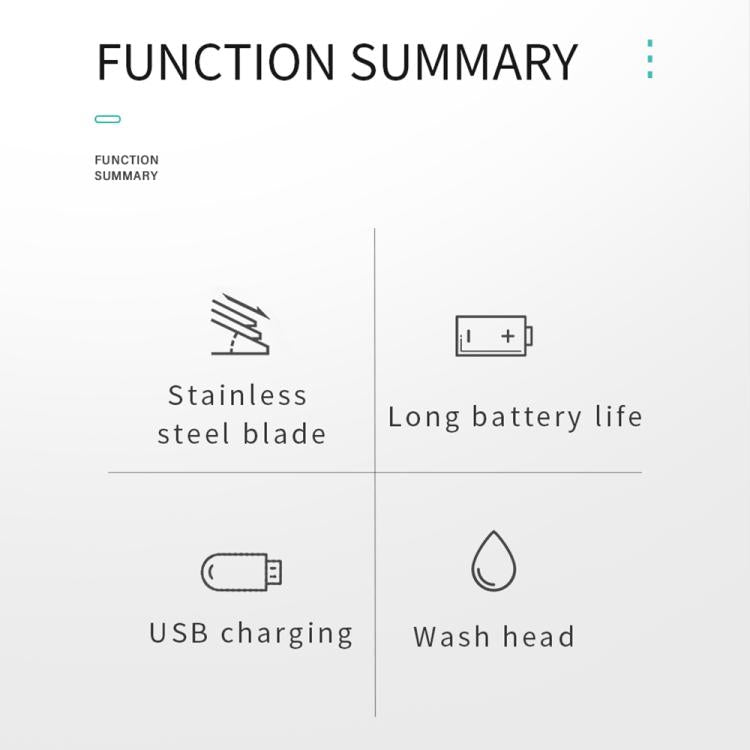 ماكينة حلاقة شعر كهربائية USB بشفرة فولاذ كربوني 5 واط VGR V-071