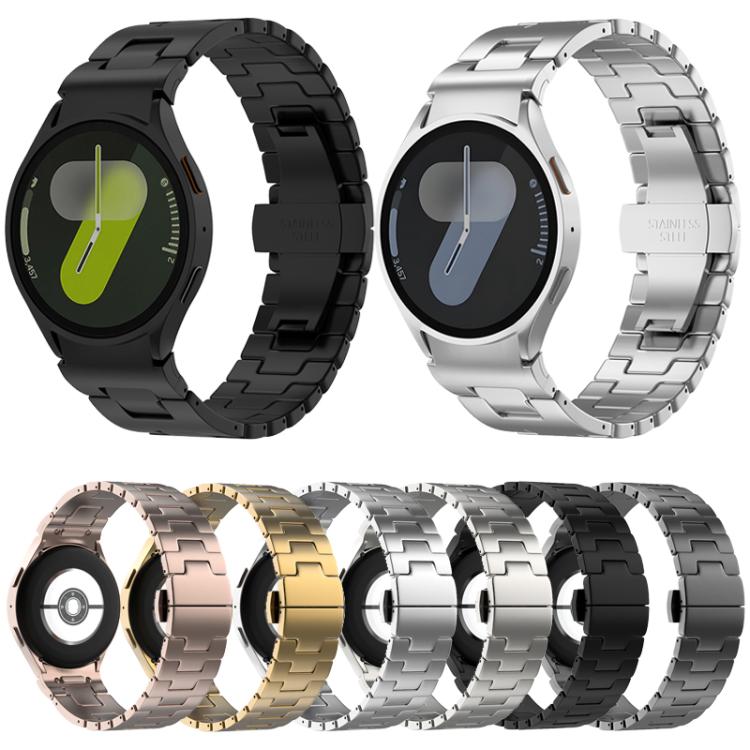 Quick Release Button H Shaped Stainless Steel Watch Band, For Samsung Galaxy Watch  7 / 6 / 5 / 4