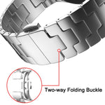 Quick Release Button H Shaped Stainless Steel Watch Band, For Samsung Galaxy Watch  7 / 6 / 5 / 4