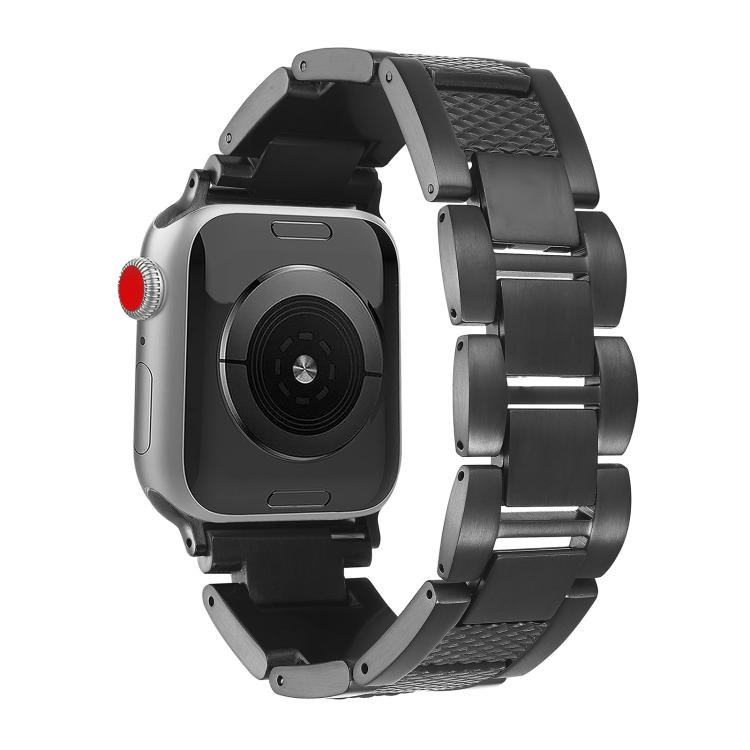 Wave Thread 3-bead Stainless Steel Watch Band, For Apple Watch 46mm / 49mm / 45mm / 44mm, For Apple Watch 42mm / 41mm / 40mm / 38mm