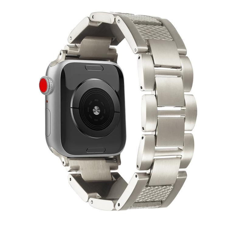 Wave Thread 3-bead Stainless Steel Watch Band, For Apple Watch 46mm / 49mm / 45mm / 44mm, For Apple Watch 42mm / 41mm / 40mm / 38mm