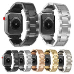 Wave Thread 3-bead Stainless Steel Watch Band, For Apple Watch 46mm / 49mm / 45mm / 44mm, For Apple Watch 42mm / 41mm / 40mm / 38mm