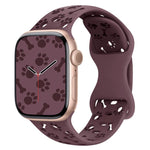 Dog Paw Bones Butterfly Buckle Silicone Watch Band, For Apple Watch 46mm / 49mm / 45mm / 44mm, For Apple Watch 42mm / 41mm / 40mm / 38mm