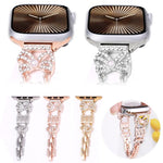 Bow Jewelry Buckle Stainless Steel Watch Band, For Apple Watch 46mm / 49mm / 45mm / 44mm, For Apple Watch 42mm / 41mm / 40mm / 38mm