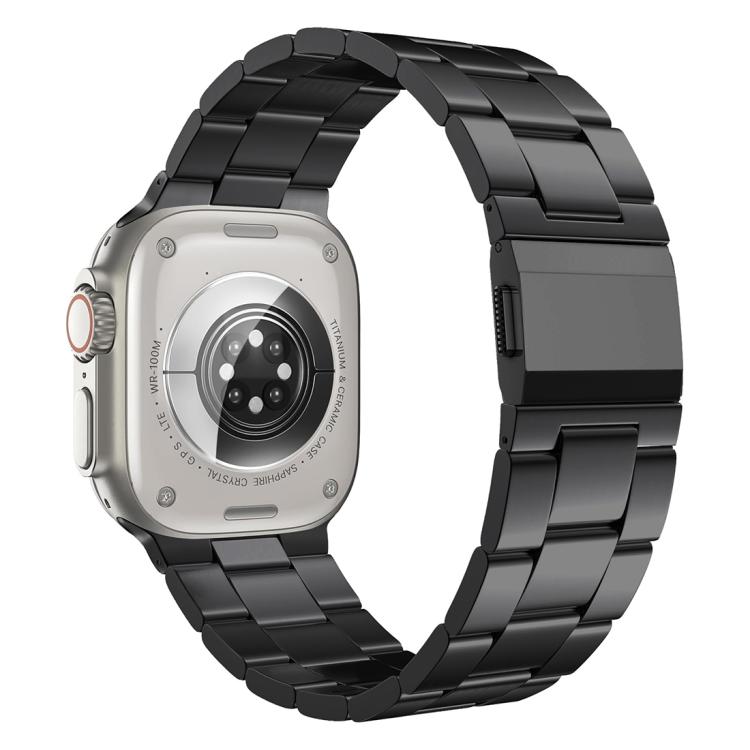 Norman Clasp Three-Link Stainless Steel Watch Band, For Apple Watch 46mm / 49mm / 45mm / 44mm