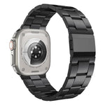 Norman Clasp Three-Link Stainless Steel Watch Band, For Apple Watch 46mm / 49mm / 45mm / 44mm