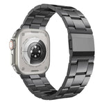 Norman Clasp Three-Link Stainless Steel Watch Band, For Apple Watch 46mm / 49mm / 45mm / 44mm