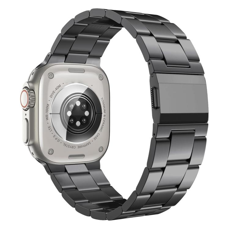 Norman Clasp Three-Link Stainless Steel Watch Band, For Apple Watch 46mm / 49mm / 45mm / 44mm