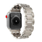 Five-bead Stripe Stainless Steel Watch Band, For Apple Watch 46mm / 49mm / 45mm / 44mm, For Apple Watch 42mm / 41mm / 40mm / 38mm