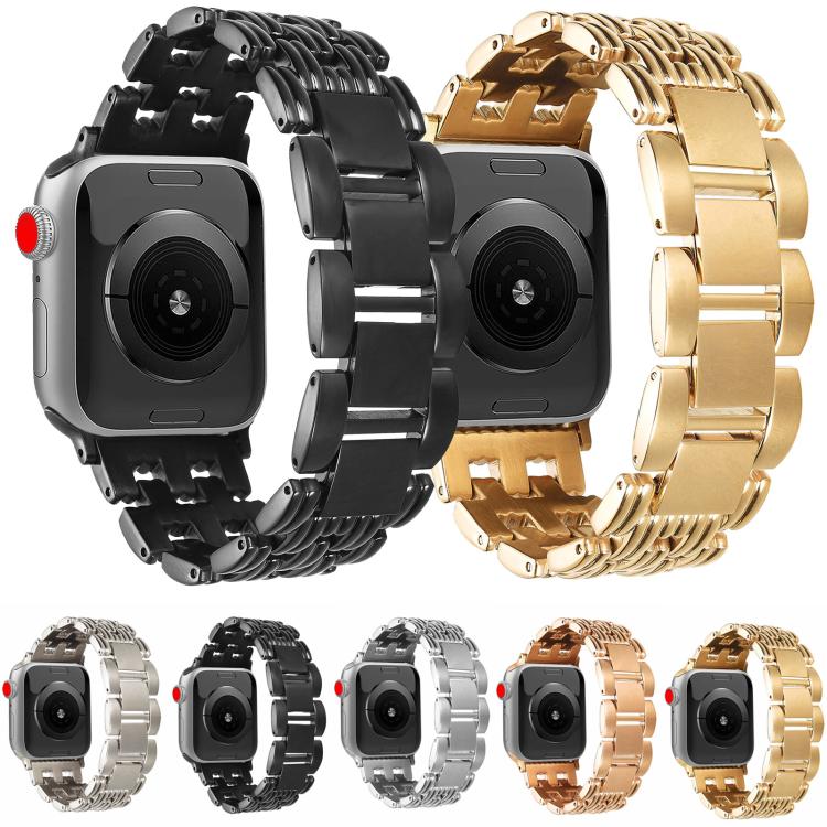 Five-bead Stripe Stainless Steel Watch Band, For Apple Watch 46mm / 49mm / 45mm / 44mm, For Apple Watch 42mm / 41mm / 40mm / 38mm