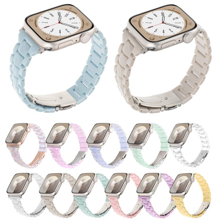 Small Waist Rhombus Three-bead Resin Watch Band, For Apple Watch 46mm / 49mm / 45mm / 44mm, For Apple Watch 42mm / 41mm / 40mm / 38mm